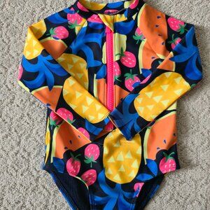 Old Navy Fruit Rash Guard Baby Swimsuit With Sleeves